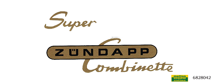 6828042 Sticker goud Zundapp Super combinette