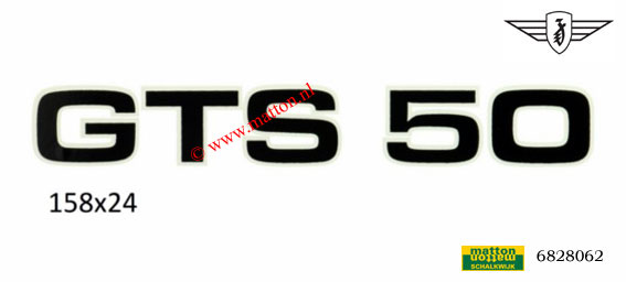 6828062 Transfer Zundapp GTS50 black/white 6828062 Transfer Zundapp GTS50 black/white