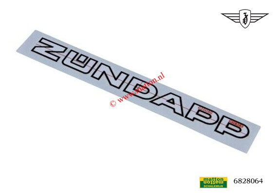 6828064 Tanksticker Zundapp wit