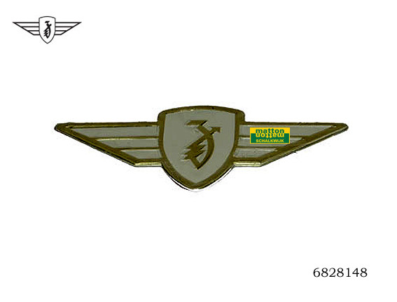 6828148 Stuur Embleem Zundapp vleugel van metaal