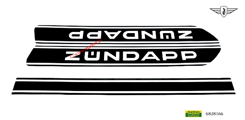 6828166 Tankstickerset Zundapp 529 6828166 Tankstickerset Zundapp 529