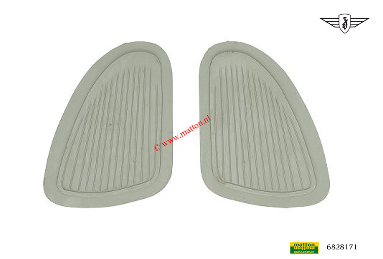 6828171 Fueltank kneepad set grey Zundapp 515 6828171 Fueltank kneepad set grey Zundapp 515