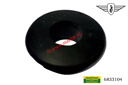 6833104 Doorvoerrubber zwart Zundapp voor koplamphuis