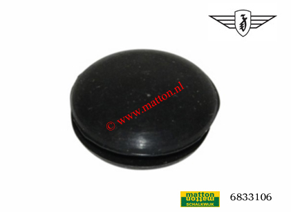 6833106 Doorvoerrubber dicht zwart Zundapp voor koplamphuis