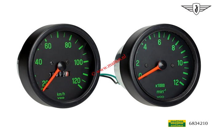 6834210 Tellerset 80mm zwart/groen Zundapp 6834210 Tellerset 80mm zwart/groen Zundapp