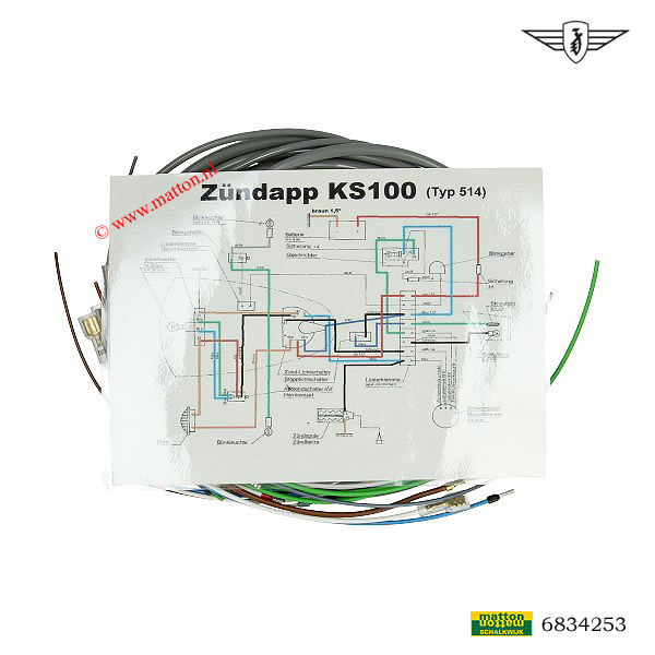 6834253 Hauptkabelsatz grau Zundapp 514 KS100 6834253 Hauptkabelsatz grau Zundapp 514 KS100