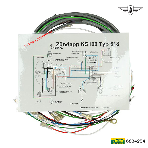 6834254 Hauptkabelsatz grau Zundapp 518 KS100 6834254 Hauptkabelsatz grau Zundapp 518 KS100