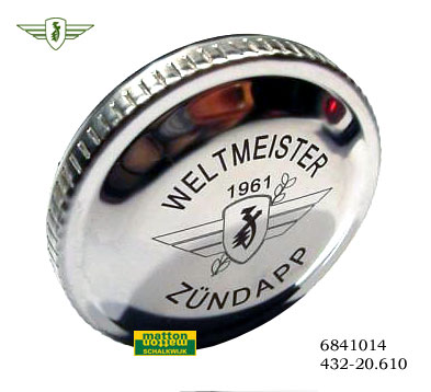 6841014 4108 Tankdop RVS met logo Zundapp