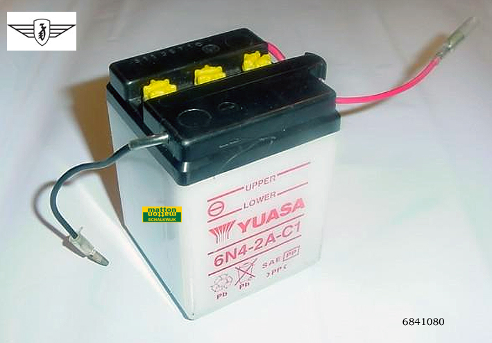 6841080 Batterie 6N4-2A-C1 Yuasa Zundapp 6841080 Batterie 6N4-2A-C1 Yuasa Zundapp