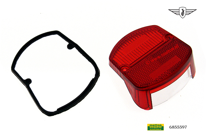 6855597 5408 Achterlichtglas met rubber voor achterspatbord Zund